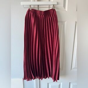 Max Studio Deep Red A-Line Skirt